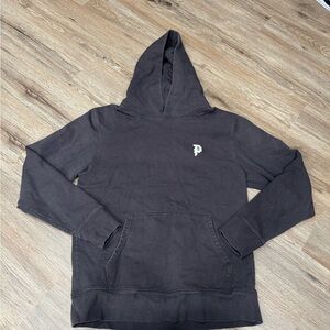 Primitive Heavyweight Black Pullover Hoodie with Small White Chest Logo